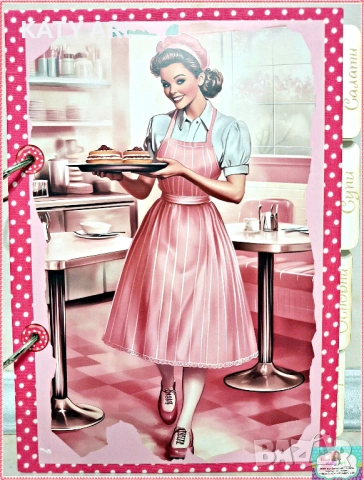 Тефтер за рецепти в розово с 4 разделителя