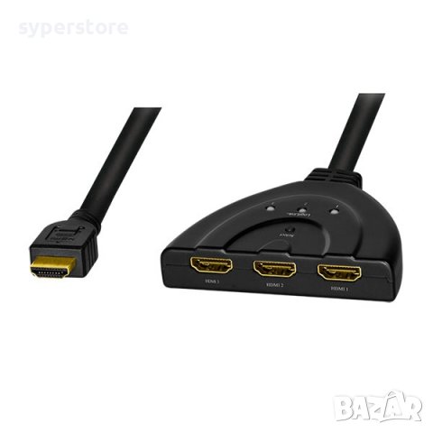 Превключвател HDMI 3x-1x bidirect,4K/30Hz,HD0040,LogiLink SS300900