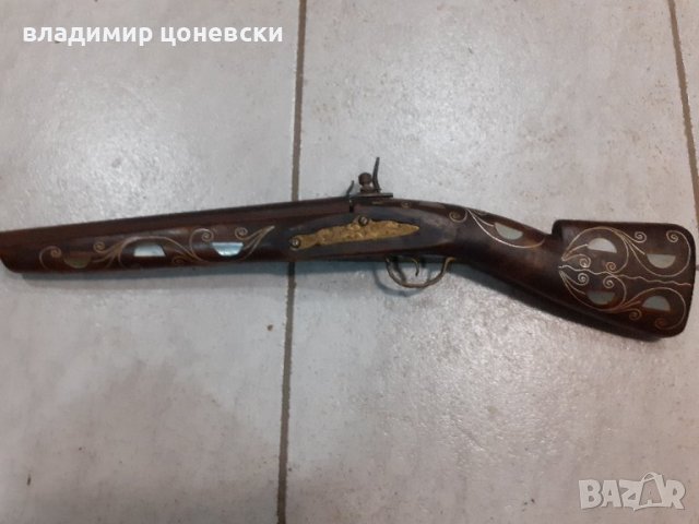 Стара красива кремъчна пушка,пищов,пистолет,оръжие, снимка 3 - Колекции - 42703588