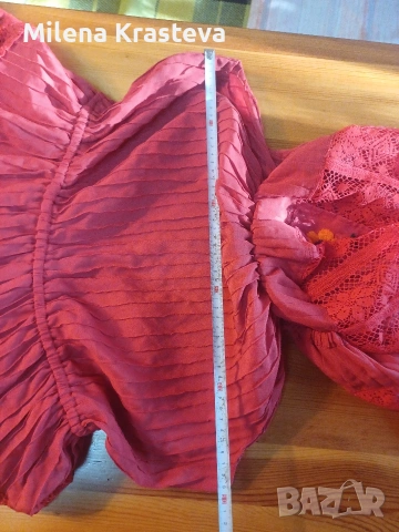 Рокля червена, снимка 3 - Рокли - 53685747