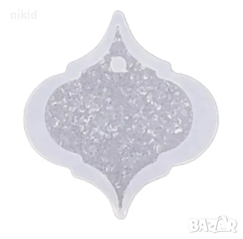 висулка коледна играчка сърце на кристали силиконов молд форма фондан шоколад смола гипс декор, снимка 5 - Форми - 47607458