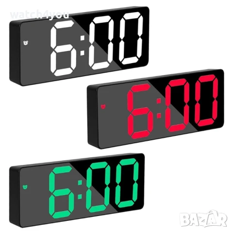 НОВИ СВЕТЕЩИ ЧАСОВНИЦИ. ПОСТОЯННО СВЕТЕЩ LED ЧАСОВНИK С ГОЛЕМИ ЦИФРИ НА ТОК ИЛИ БАТЕРИИ, ТЕРМОМЕТЪР., снимка 3 - Друга електроника - 46573338