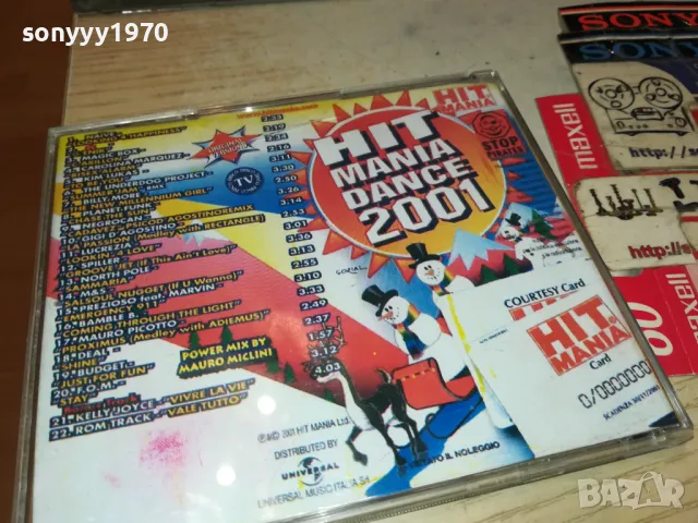 HIT MANIA DANCE 2001 CD 1605251953, снимка 3 - CD дискове - 50317355