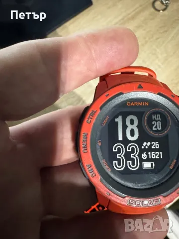 Garmin Instinct Solar Red Бартер , снимка 1