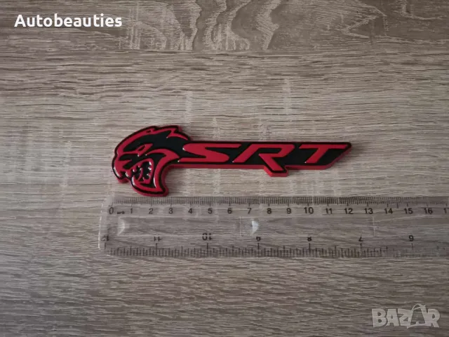 SRT Hellcat червено с черно емблема лява, снимка 5 - Аксесоари и консумативи - 47977213