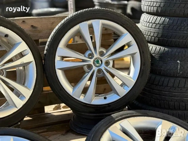 5х112 18 Джанти Шкода Октавиа Супърб 5x112 Skoda Octavia Superb Оригинални джанти за Шкода ЕТ 51 J 7, снимка 4 - Аксесоари и консумативи - 53760305