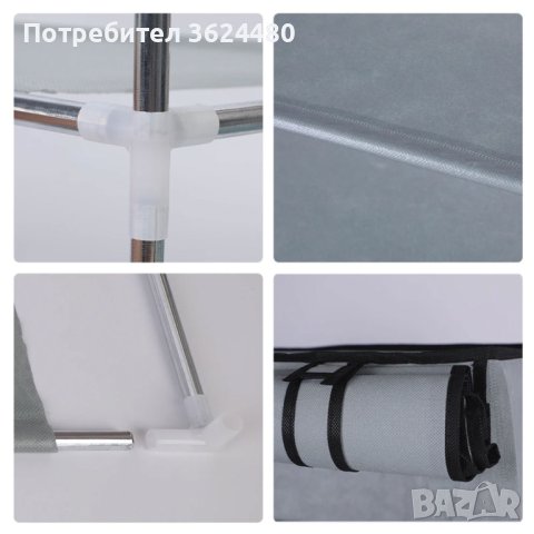 Шкаф за обувки цвят сив, снимка 3 - Шкафове - 42635522