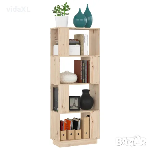 vidaXL Библиотека/разделител за стая, 51x25x132 см, бор масив, снимка 4 - Шкафове - 56147943