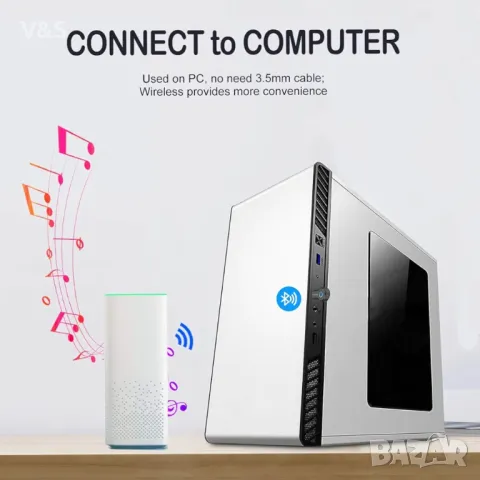 Blutooth предавател Безжичен Bluetooth адаптер 3,5 мм жак AUX + USB, снимка 12 - Други - 48132798