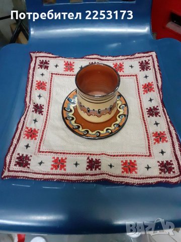 Бродирано битово каре върху панама, снимка 6 - Декорация за дома - 38999916