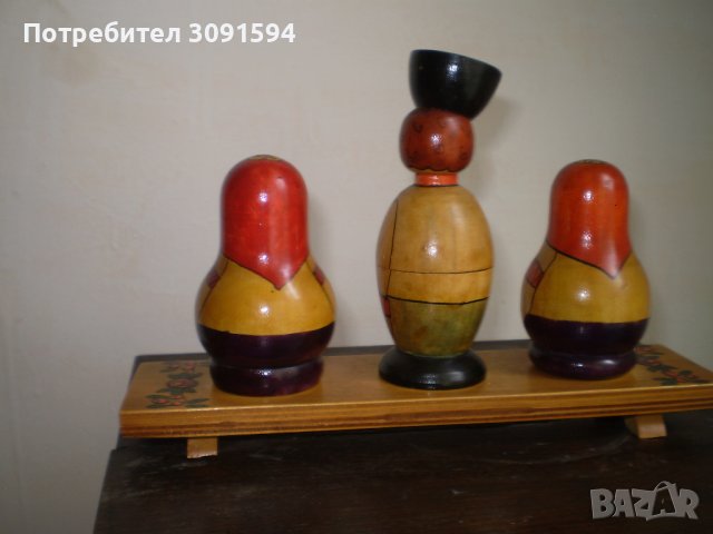 Матрошки солнички на поставка, снимка 7 - Други ценни предмети - 41392000