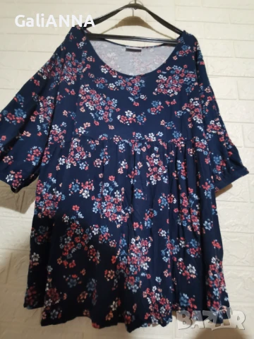 СТРАХОТНА ТУНИКА ЕФЕКТЕН ДЕСЕН 3XL-5XL, снимка 3 - Туники - 50802955