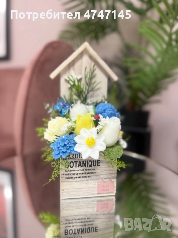 Ръчно изработени соеви свещи под форми на букети цветя и други по ваш избор и идея, снимка 5 - Декорация за дома - 53638656