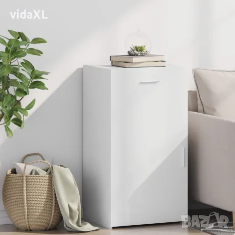 vidaXL Бюфет, бял, 50x42,5x93 см, инженерно дърво, снимка 2 - Бюфети - 56148161