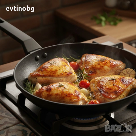 Тиган Edenberg с керамично незалепващо покритие — за здравословно готвене, снимка 2 - Съдове за готвене - 53776421