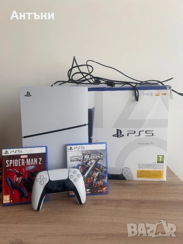 Playstation 5 Slim 1TB Disc Edition с 2 игри 