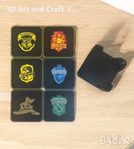 Комплект 6 броя подложки за чаши (coaster) Harry Potter