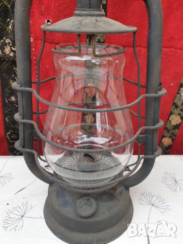 Стар германски немски фенер, лампа, Първа световна война, снимка 3 - Антикварни и старинни предмети - 31422725