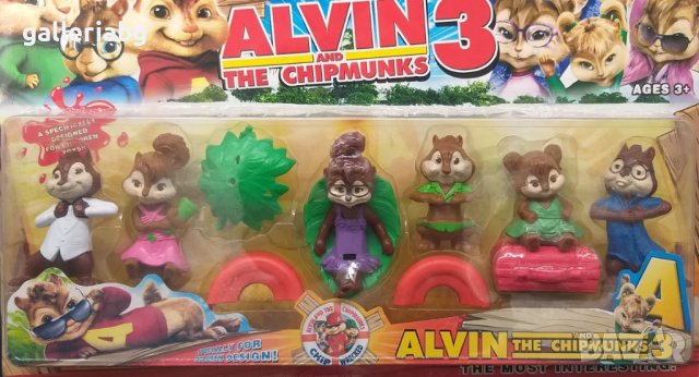 Фигурки на Алвин и Чипоносковците (Alvin and the Chipmunks), снимка 1 - Фигурки - 44309469