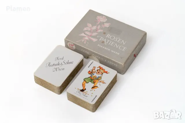 Лот от 4 комплекта карти Piatnik с дизайни в стил Rokoko, снимка 6 - Карти за игра - 48117729