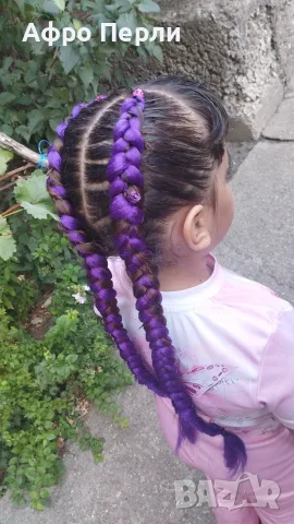 🩷Боксьорски Плитки 🌸Box braids Детски прически Опашки Бохо Туистъри Ариел Къдрици Афро Канекалон , снимка 10 - Аксесоари за коса - 55848260