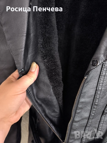 Дамско кожено палто, снимка 2 - Палта, манта - 52584986