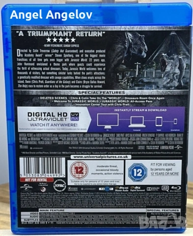 Jurassic World Blu-Ray (2015), снимка 2 - Blu-Ray филми - 53792706
