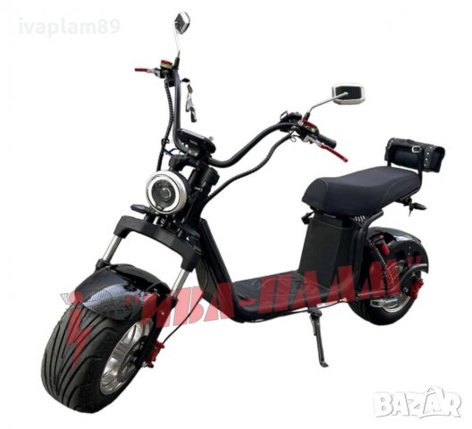 Електрически скутер ’Harley’-3000W,60V,44aH+ЛИЗИНГ+Преносима батерия+Bluetooth+Аларма+Aмортисьори, снимка 3 - Мотоциклети и мототехника - 39497726