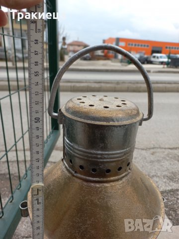 Огромен стар корабен фенер фар, снимка 6 - Антикварни и старинни предмети - 40107639