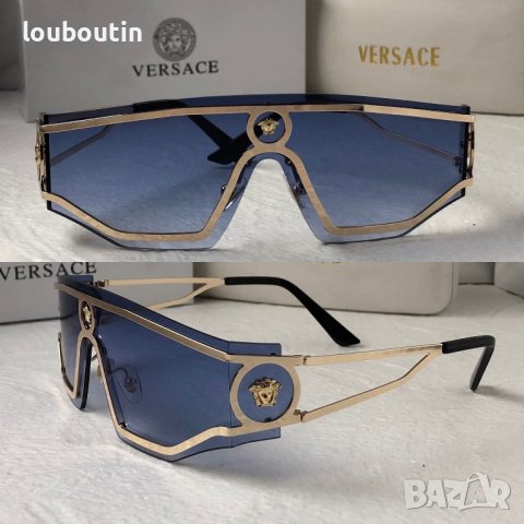 Versace 2023 дамски мъжки слънчеви очила маска черни кафяви прочрачни, снимка 4 - Слънчеви и диоптрични очила - 41626381