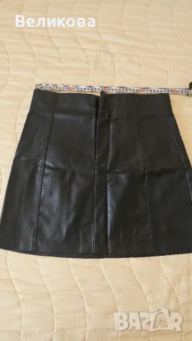 Кожена пола Zara, снимка 2 - Поли - 56139452