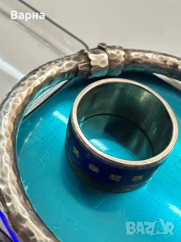 Сребърна гривна и пръстен, снимка 3 - Бижутерийни комплекти - 53622275