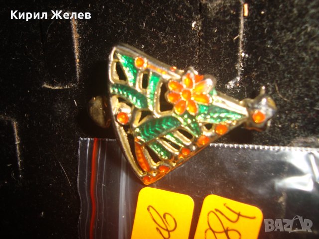 ПОЗЛАТЕНА КРАСИВА ЕМАЙЛИРАНА ВИНТИДЖ ФЛОРАЛНА БРОШКА 35884, снимка 7 - Други - 33792377