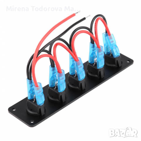 5-групови сини LED единични светлинни превключватели, могат да управляват електрическото оборудване , снимка 3 - Аксесоари и консумативи - 36296618