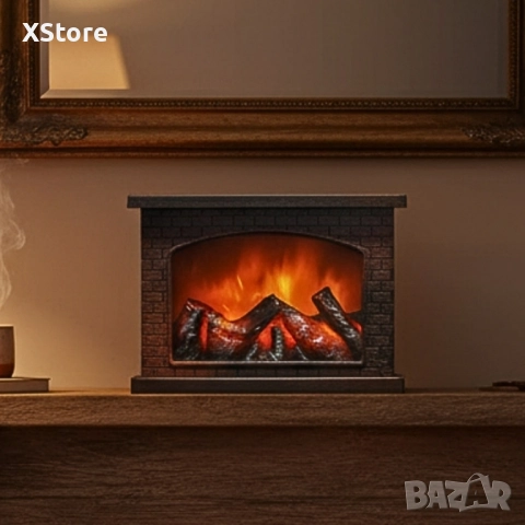 Декоративна LED камина с изкуствен пламък и звук – уют без риск и без отопление, снимка 2 - Декорация за дома - 52440120