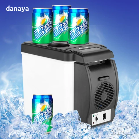 6038 Хладилна чанта за кола 12V с опция за затопляне и поставки за чаши