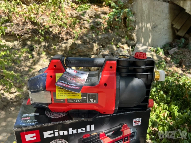 Помпа за вода Einhell с батерия и зарядно, снимка 6 - Други инструменти - 51327553