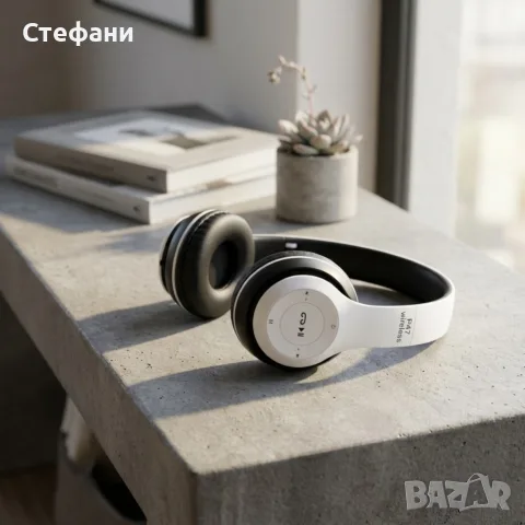 Безжични Bluetooth слушалки P47, Bluetooth 4.2+EDR, Вграден микрофон, MicroSD слот, MP3 плеър, снимка 2 - Безжични слушалки - 56169106
