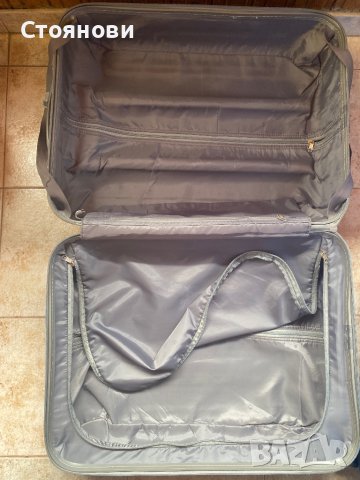 Черен пластмасов твърд куфар но има пукнато на корпуса, снимка 6 - Други стоки за дома - 41906331