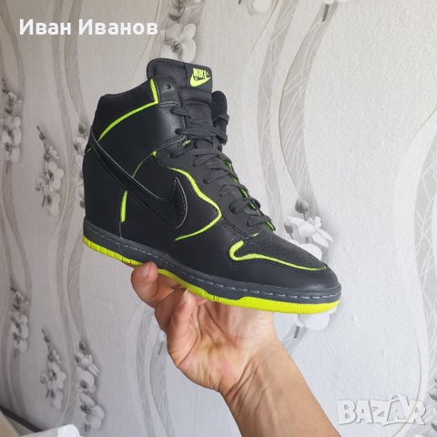 високи кецове Nike Dunk Sky Hi Cut Out Black Volt номер 40-40,5, снимка 15 - Маратонки - 40242044