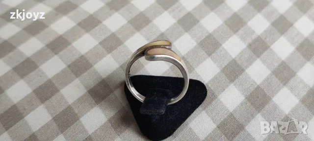 СРЕБЪРЕН ПРЪСТЕН със СЕДЕФ 3.39 гр./проба 925, снимка 3 - Пръстени - 48981644