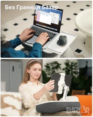 Нова Възглавница стойка за таблет и лаптоп 2 в 1 за легло диван четене работа, снимка 2 - Друга електроника - 51770184