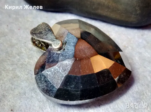 РОМАНТИЧЕН КРИСТАЛЕН СЪРЦЕВИДЕН АРТ МЕДАЛЬОН ОПУШЕН ФАСЕТИРАН КВАРЦ и КРИСТАЛЧЕТА 39250, снимка 2 - Колиета, медальони, синджири - 48829748