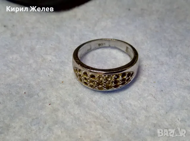 СТИЛЕН СТАР ПРЪСТЕН от БЛАГОРОДНА СТОМАНА с БЯЛА ПОЗЛАТА и ПЕЧАТ 835 НЯКОИ ЦИРКОНЧЕТА ЛИПСВАТ! 48266, снимка 10 - Пръстени - 49704318