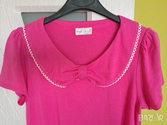 Дамска лятна блуза Giocco къс ръкав и яка , снимка 2 - Блузи с дълъг ръкав и пуловери - 41717302