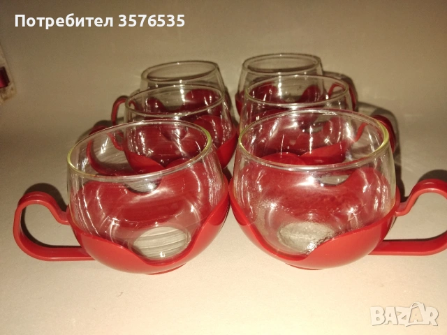 Ретро комплект 6 бр чаши за чай/кафе – Space Age дизайн (70-те години), снимка 2 - Чаши - 53659684