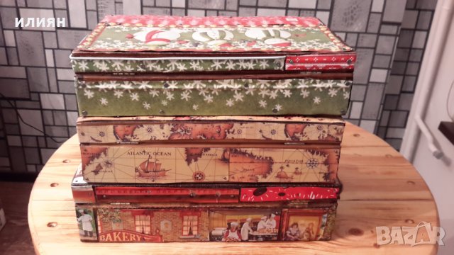 Дървени кутии обвити със тенекии забити с пирончета 30лв за брой , снимка 7 - Декорация за дома - 34468050