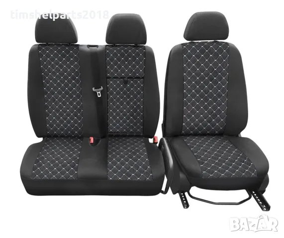 Тапицерия Лукс капитонирана за Mercedes Sprinter, VW Crafter след 2006 г. Бял конец
