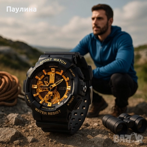 Мъжки мултифункционален часовник - Спортен, водоустойчив и удароустойчив 