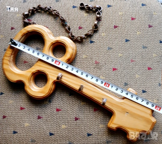 Дървена закачалка , снимка 3 - Декорация за дома - 50497979